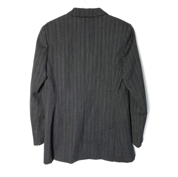(VINTAGE) JAEGER 100% wool herringbone blazer Jacket - Picture 3 of 4